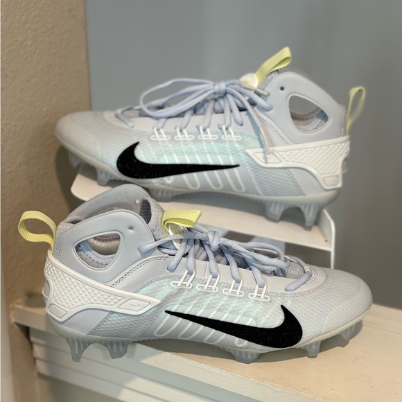 Nike Other - Nike Huarache 9 Elite Mid Lax SE Lacrosse Cleats Mens 9.5 White FV6149-001